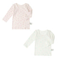 Mikihouse - Striped and Floral Print Long-Sleeved T-Shirt 2-Piece Set (Underwear) Kids Girls - 140cm