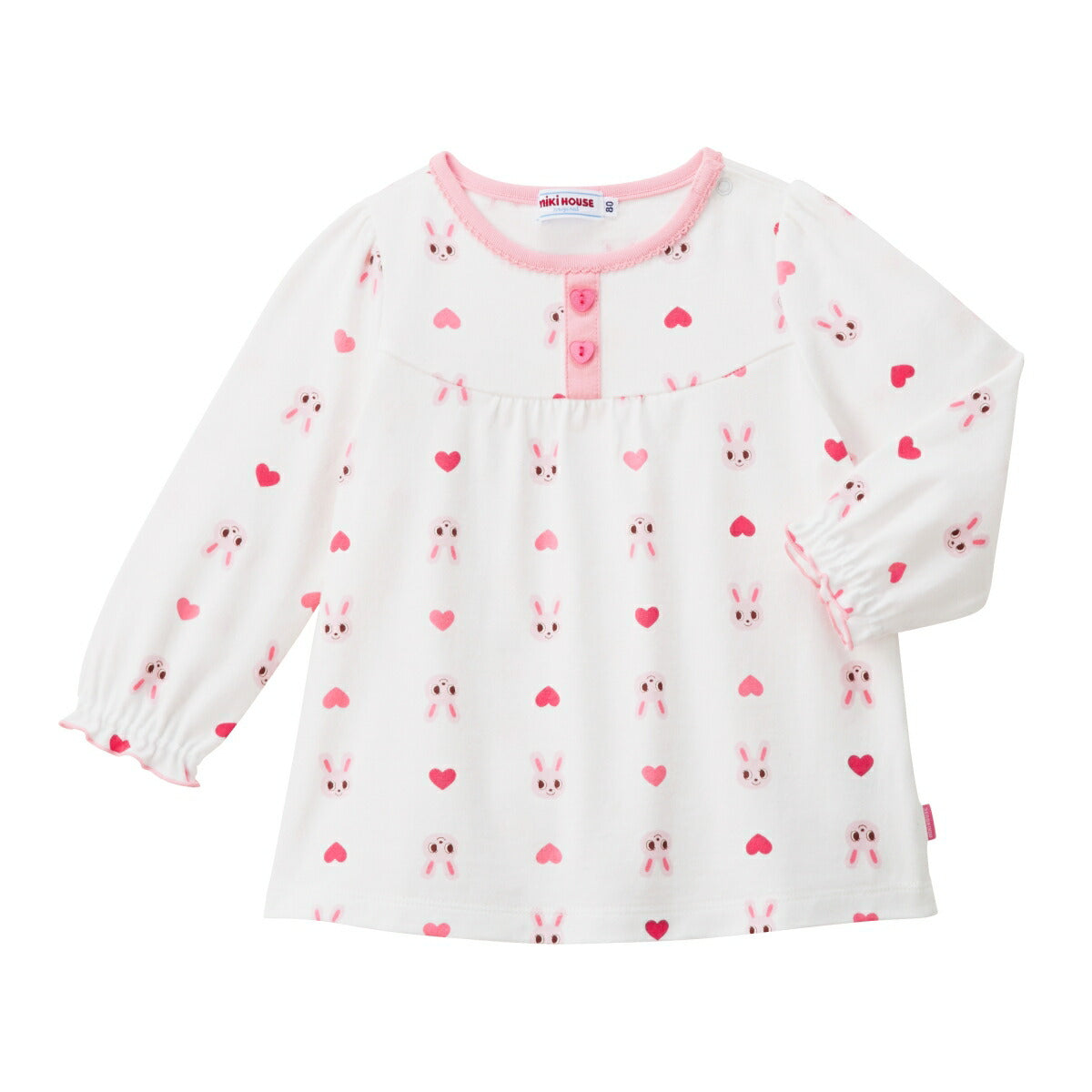 MIKI HOUSE Bunny Made in Japan Long-Sleeve T-shirt no-3288