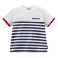 Mikihouse - Logo Embroidered Striped Short-Sleeved T-Shirt for Boys and Girls, Made in Japan, Kids & Baby - 90-120cm