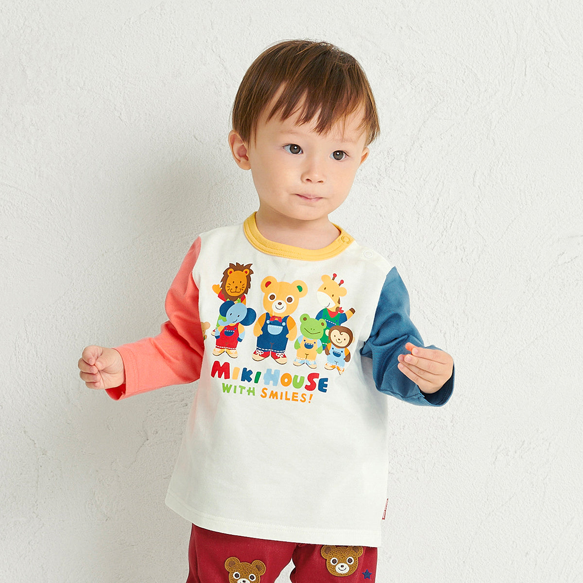 Mikihouse - Character Group Long-Sleeved T-Shirt, Made in Japan - 80cm