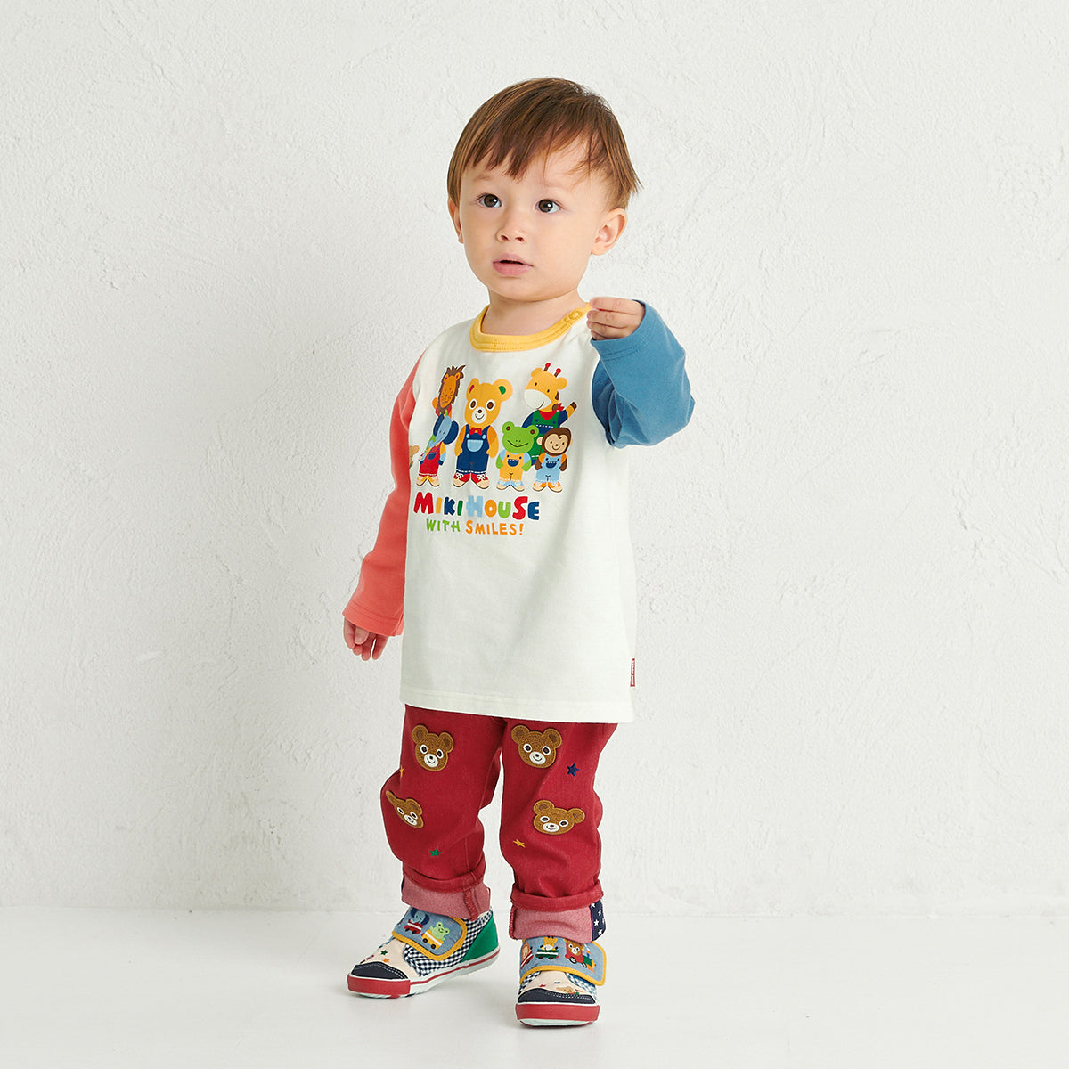 Mikihouse - Character Group Long-Sleeved T-Shirt, Made in Japan - 80cm
