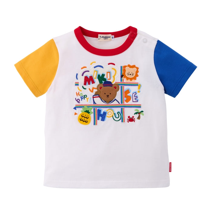 Mikihouse - Classic Bear Sailor Short-Sleeved T-Shirt, Made in Japan - 80cm-120cm