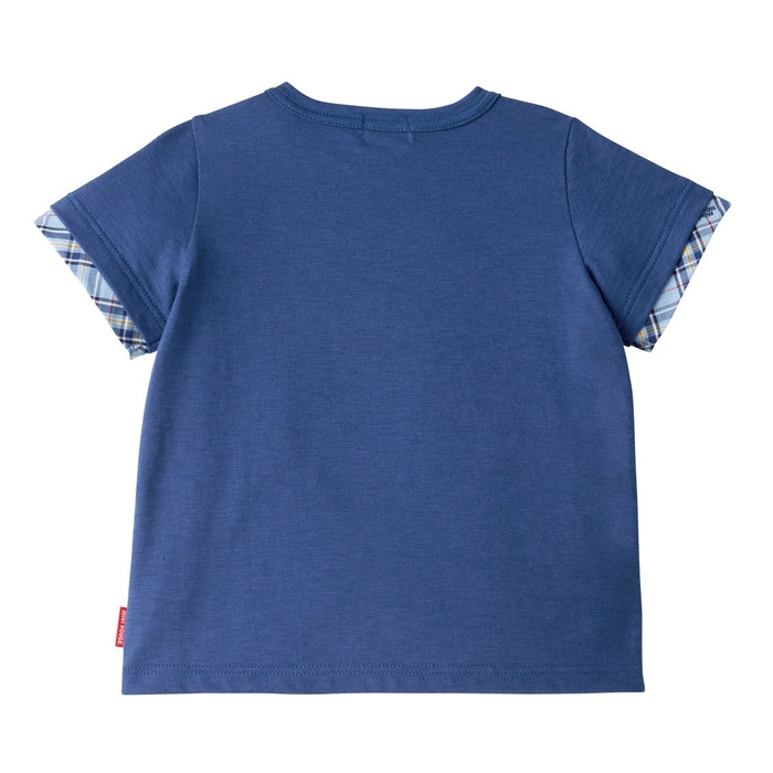 Mikihouse - Check Bear Short-sleeve T-shirt - 100-110cm