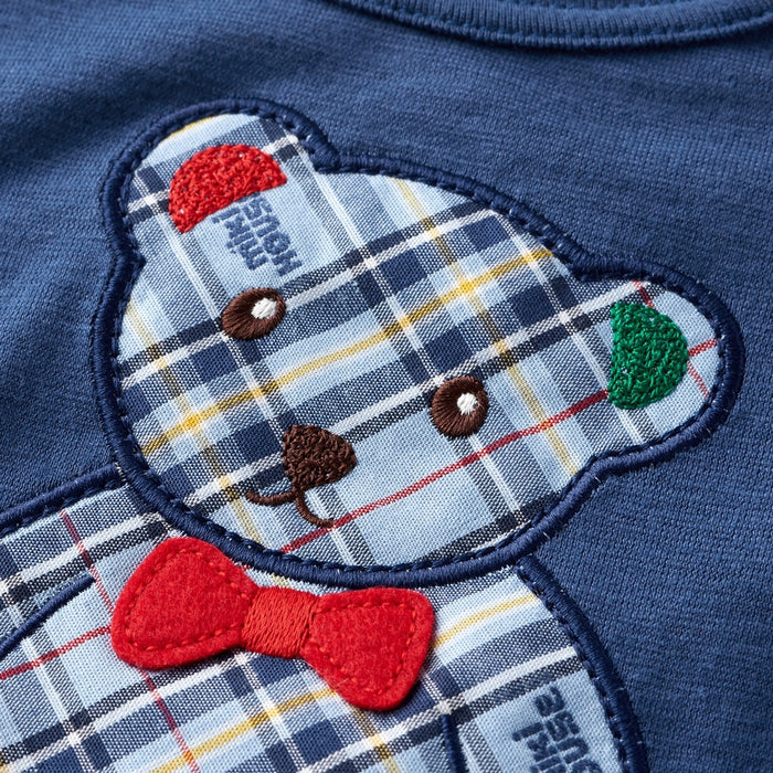 Mikihouse - Check Bear Short-sleeve T-shirt - 100-110cm