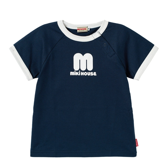 Mikihouse - Back Logo Short Sleeve T-Shirt Made in Japan Baby Kids Boys Girls - 110-140cm
