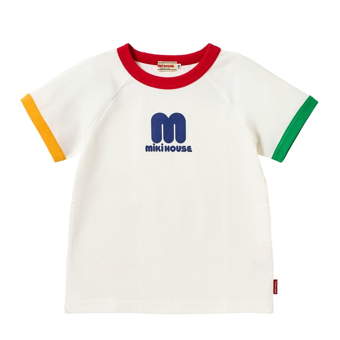 Mikihouse - Back Logo Short Sleeve T-Shirt Made in Japan Baby Kids Boys Girls - 110-140cm