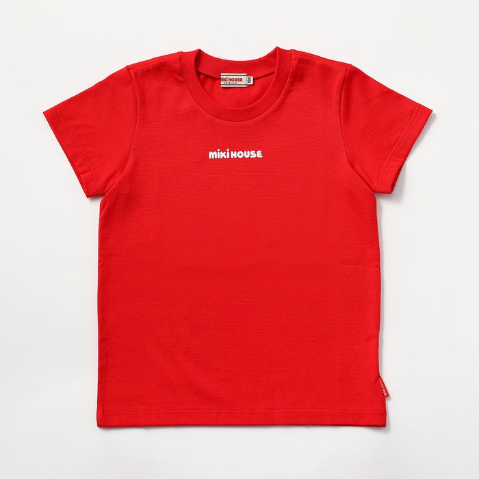 Mikihouse - Logo Print Simple Short-Sleeve T-Shirt Made in Japan Baby Kids Boys Girls - 80-150cm