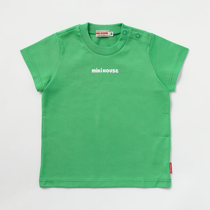 Mikihouse - Logo Print Simple Short-Sleeve T-Shirt Made in Japan Baby Kids Boys Girls - 80-150cm