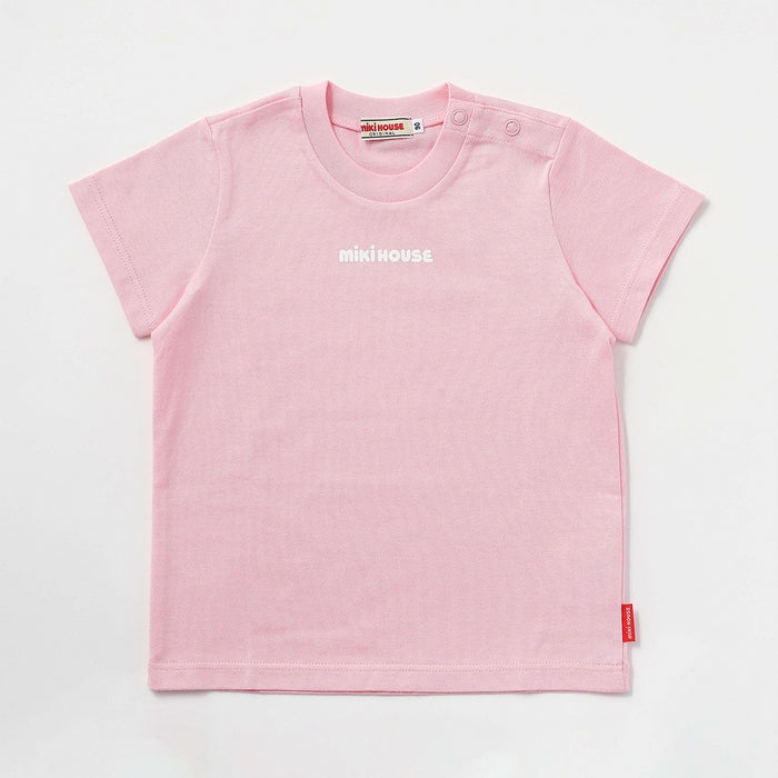 Mikihouse - Logo Print Simple Short-Sleeve T-Shirt Made in Japan Baby Kids Boys Girls - 80-150cm