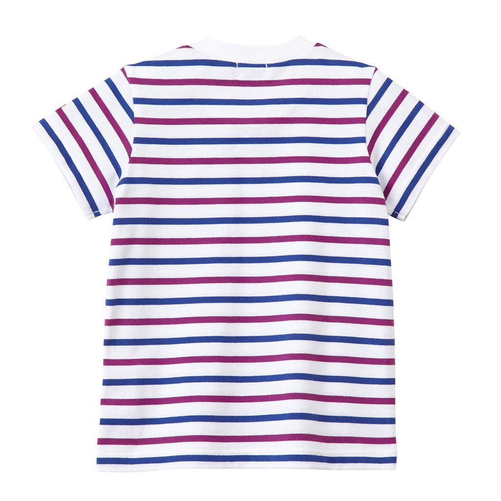 MIKI HOUSE Striped Made in Japan Short-Sleeve T-shirt no-3012