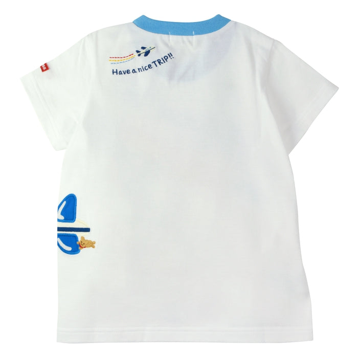Mikihouse - Pucci Airplane Short-Sleeved T-Shirt, Made in Japan - 80cm-130cm