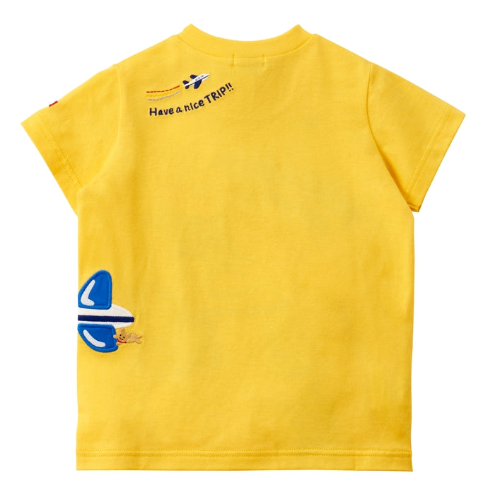 Mikihouse - Pucci Airplane Short-Sleeved T-Shirt, Made in Japan - 80cm-130cm