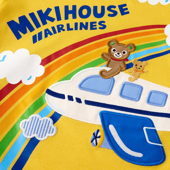 Mikihouse - Pucci Airplane Short-Sleeved T-Shirt, Made in Japan - 80cm-130cm