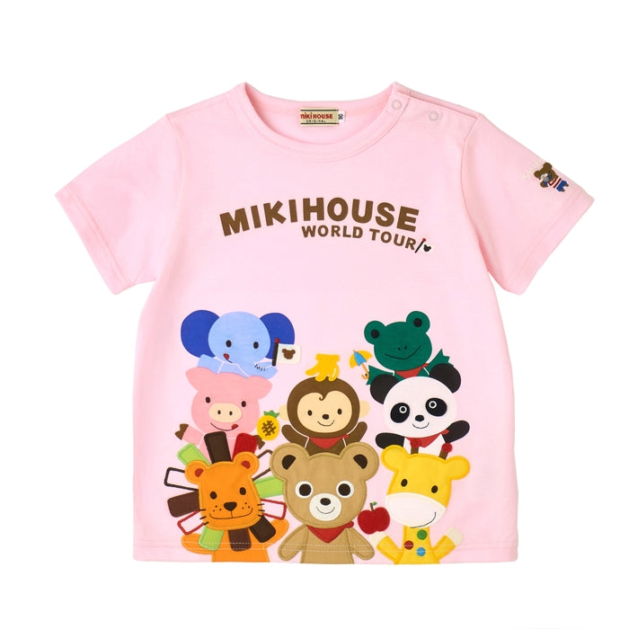 Mikihouse - Pucci and Animal Short-Sleeved T-Shirt, Made in Japan - 90cm-110cm