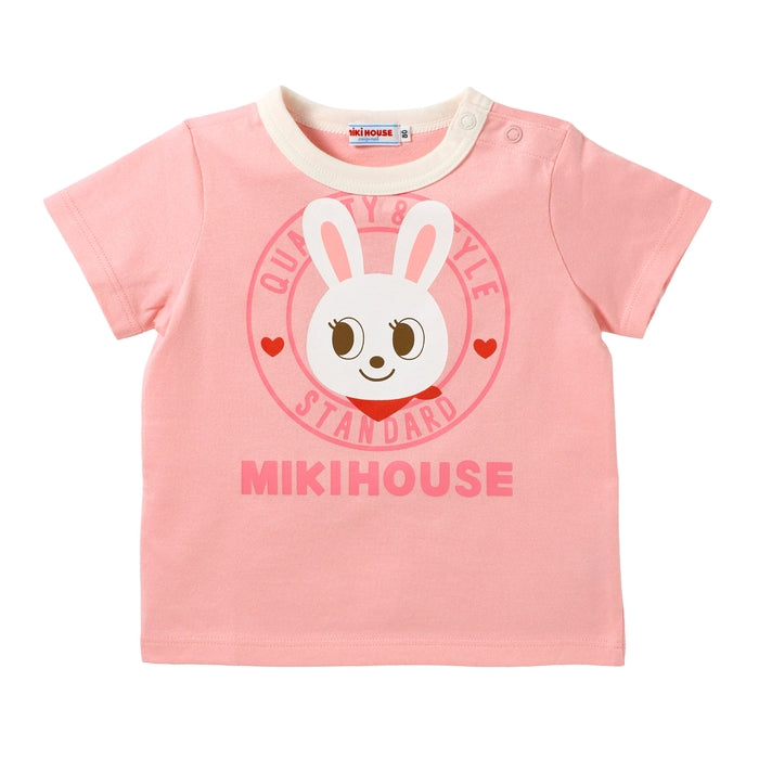 Mikihouse - 40%OFF Short-Sleeved T-Shirt Pucchi Usako Made in Japan Boys Girls - 80-90cm