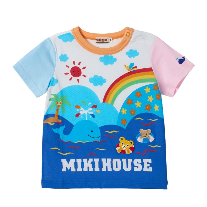 Mikihouse - Pucci Resort Short-Sleeved T-Shirt, Made in Japan - 90cm-130cm