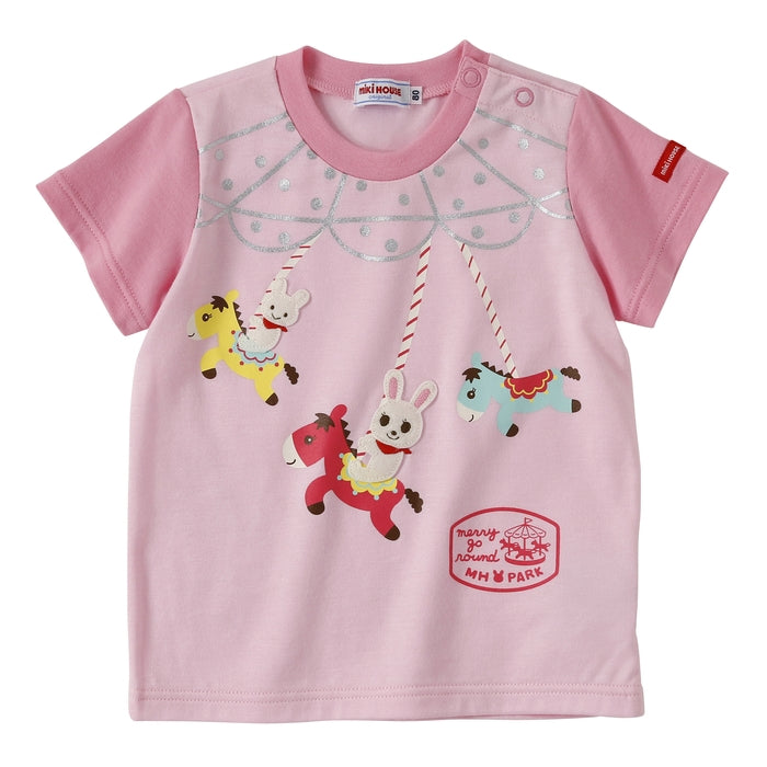 Mikihouse - Short-Sleeved T-Shirt Puchi & Usako Made in Japan Boys Girls - 90-110cm