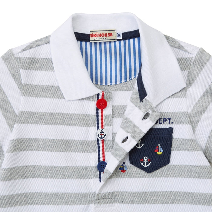 Mikihouse - Short-sleeve Polo Shirt - 80cm
