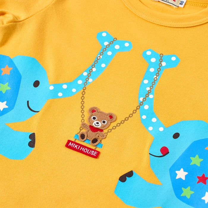 Mikihouse - Pucci, Usako and Animal Long-Sleeved T-Shirt, Made in Japan - 80cm-130cm