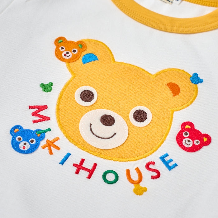 Mikihouse - Pucci Face Patch Long-Sleeved T-Shirt, Made in Japan - 90cm-130cm