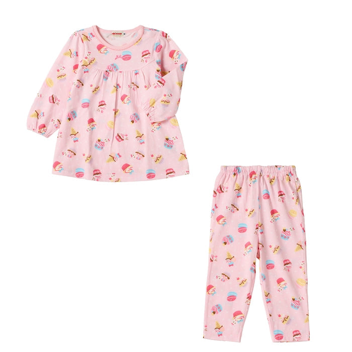 Mikihouse - Pajamas Long Sleeve Usako Made in Japan Girls Baby Kids - 90-130cm