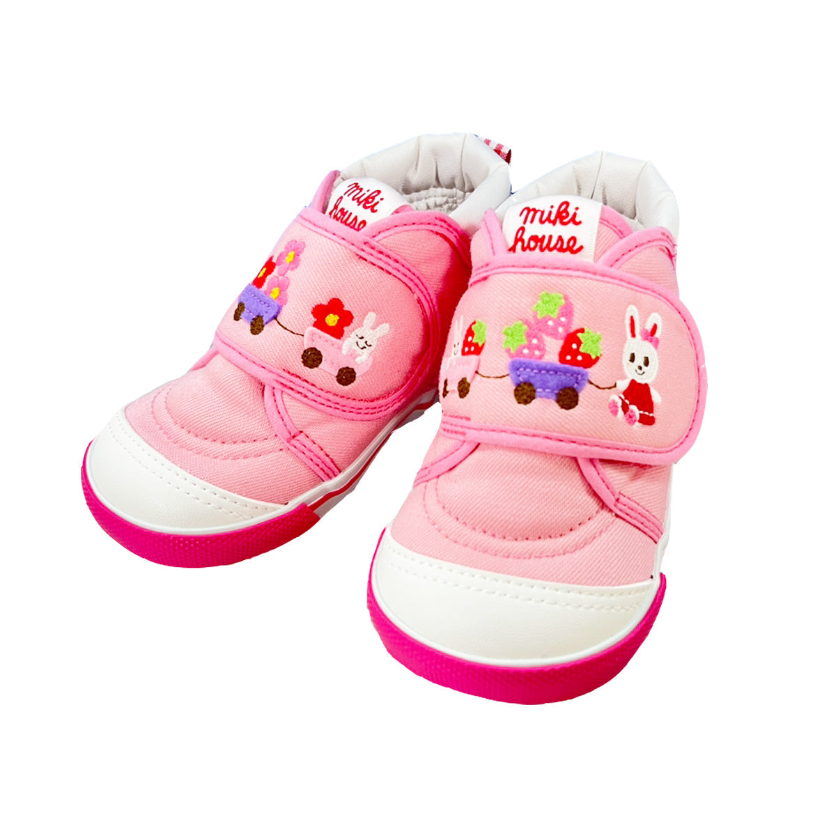 MK-NB040- Mikihouse Pink Bunny Shoes