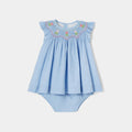 JC-NG144 - Jacadi Newborn girl fil-a-fil dress