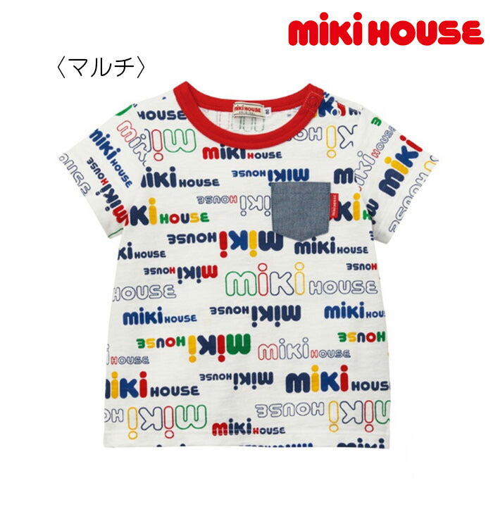 MIKI HOUSE Logo Made in Japan Short-Sleeve T-shirt no-3018