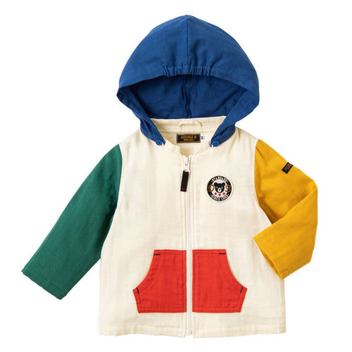 Double B - Color-block Hoodie for Boys and Girls, Made in Japan, Baby & Kids - 100cm