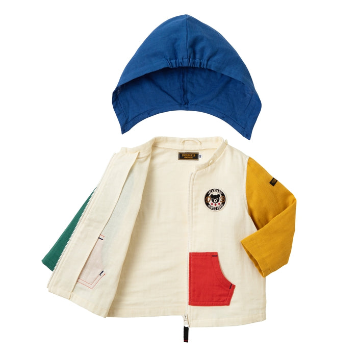 Double B - Color-block Hoodie for Boys and Girls, Made in Japan, Baby & Kids - 100cm