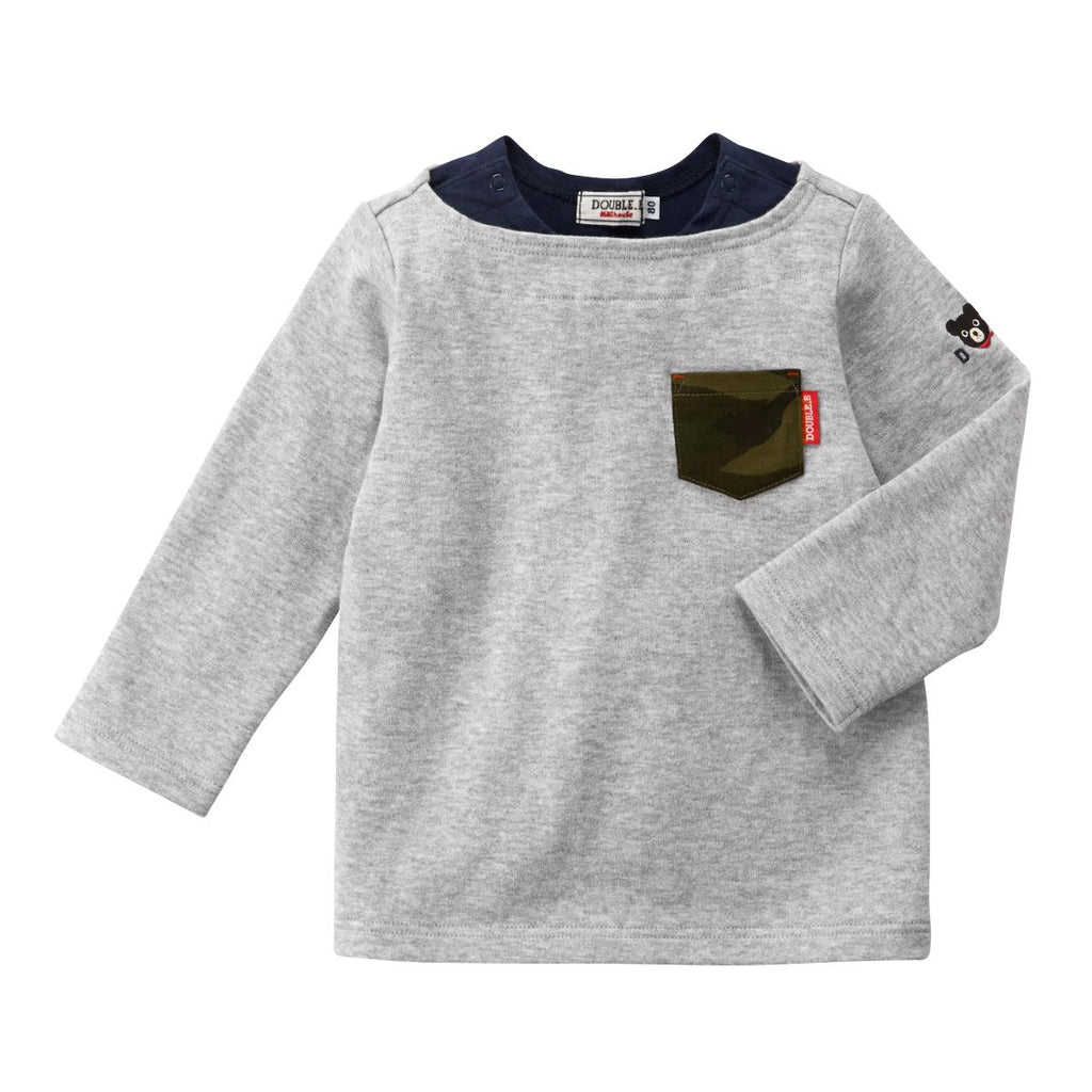 MIKI HOUSE Double B Denim Long-Sleeve T-shirt no-3282
