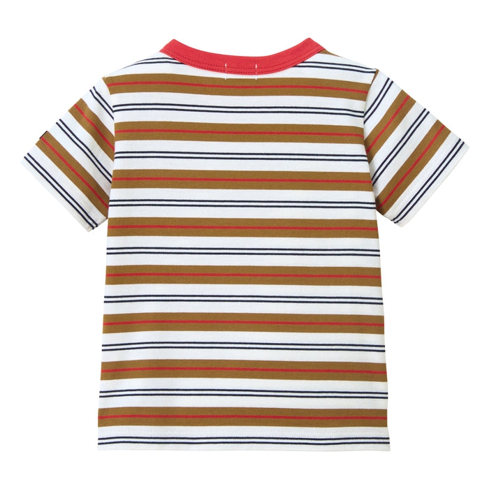 Double B - Striped Short-sleeve T-shirt - 100-120cm
