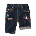 Double B - B-kun Embroidered Denim Half Pants Boys Kids Baby - 90-130cm