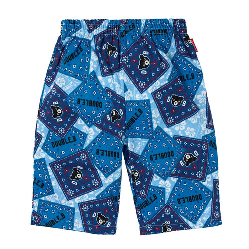 Double B - Bandana Pattern 6-Length Relaxed Pants for Boys Made in Japan Kids Baby - M(110~120cm
