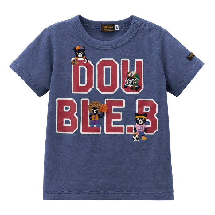 Double B - Embroidered Graphic Short-Sleeved T-Shirt - 90cm-120cm