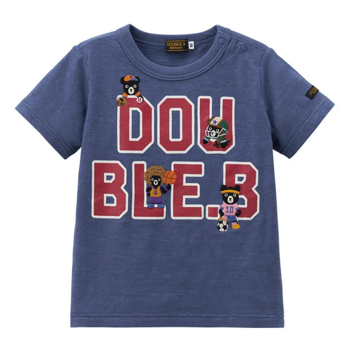Double B - Embroidered Graphic Short-Sleeved T-Shirt - 90cm-120cm