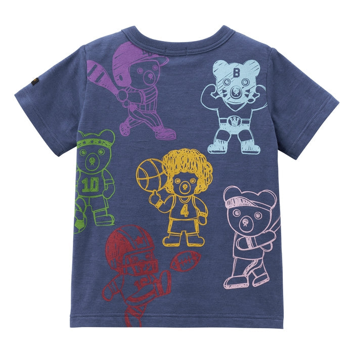 Double B - Embroidered Graphic Short-Sleeved T-Shirt - 90cm-120cm
