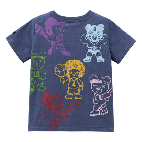 Double B - Embroidered Graphic Short-Sleeved T-Shirt - 90cm-120cm