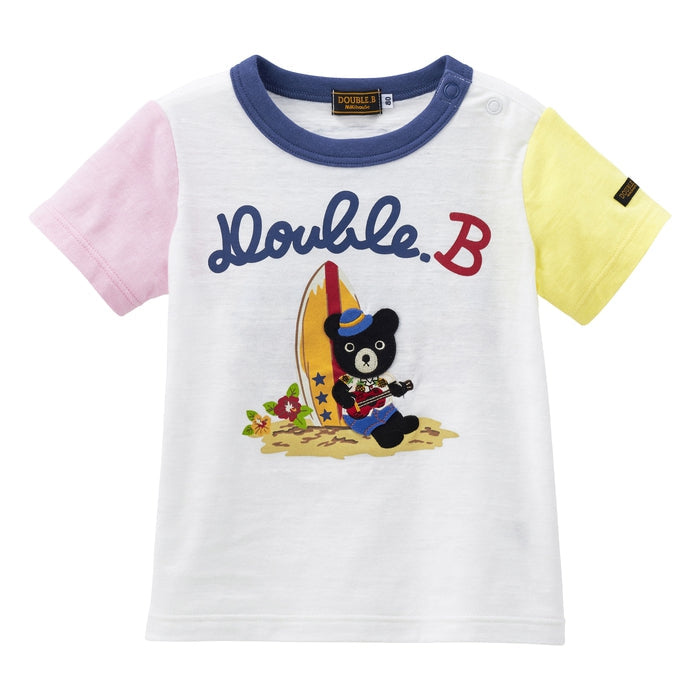 Double B - Embroidered Graphic Short-Sleeved T-Shirt - 110cm-130cm