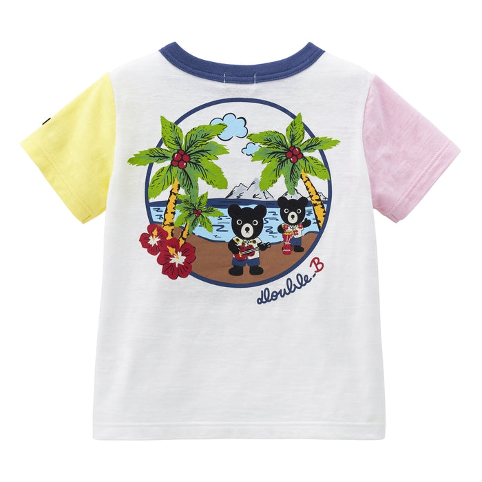 Double B - Embroidered Graphic Short-Sleeved T-Shirt - 110cm-130cm