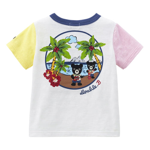 Double B - Embroidered Graphic Short-Sleeved T-Shirt - 110cm-130cm