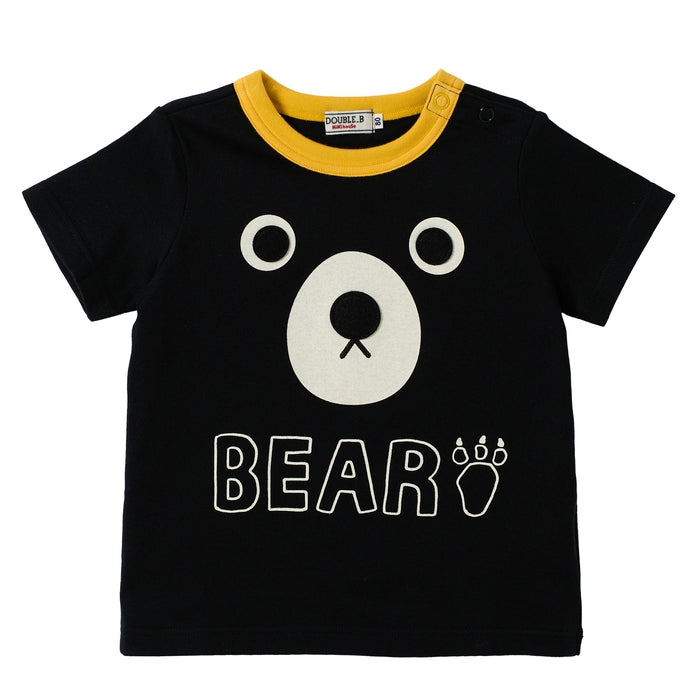 Double B - Short-Sleeved T-Shirt Bear Boy Made in Japan Baby Kids - 80-120cm