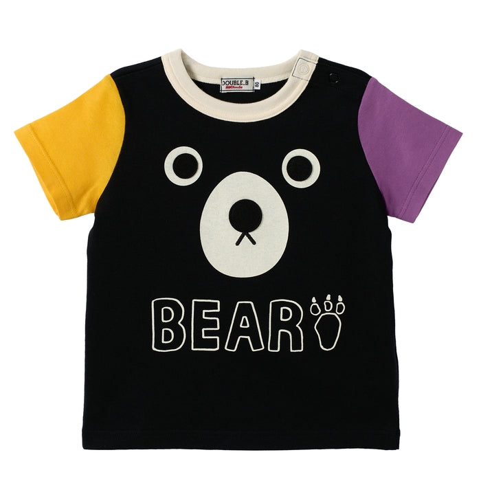 Double B - Short-Sleeved T-Shirt Bear Boy Made in Japan Baby Kids - 90-130cm