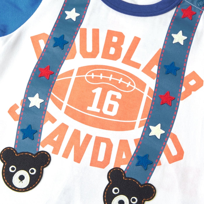 Double B - Suspender Print Short-Sleeved T-Shirt, Made in Japan - 90cm-130cm