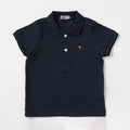 Double B - Polo Shirt with Black Bear Embroidery on Chest Made in Japan Baby Kids Junior Boys Girls - 100-130cm
