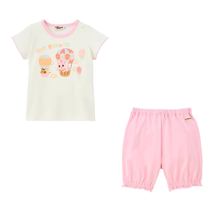 Hot Biscuit - Dusty Color Short-Sleeved T-Shirt Set Girls Baby - free(70~80cm