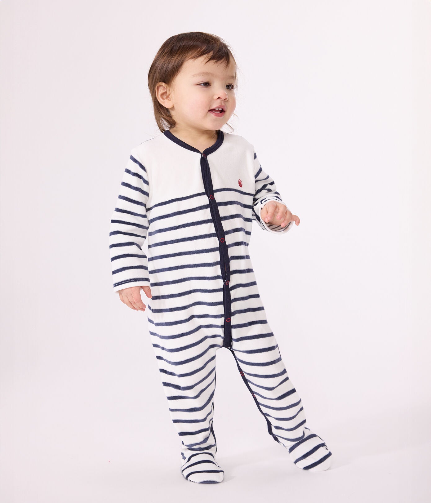 PB-NG031 - Petit Bateau Baby pyjamas in cotton to stripes