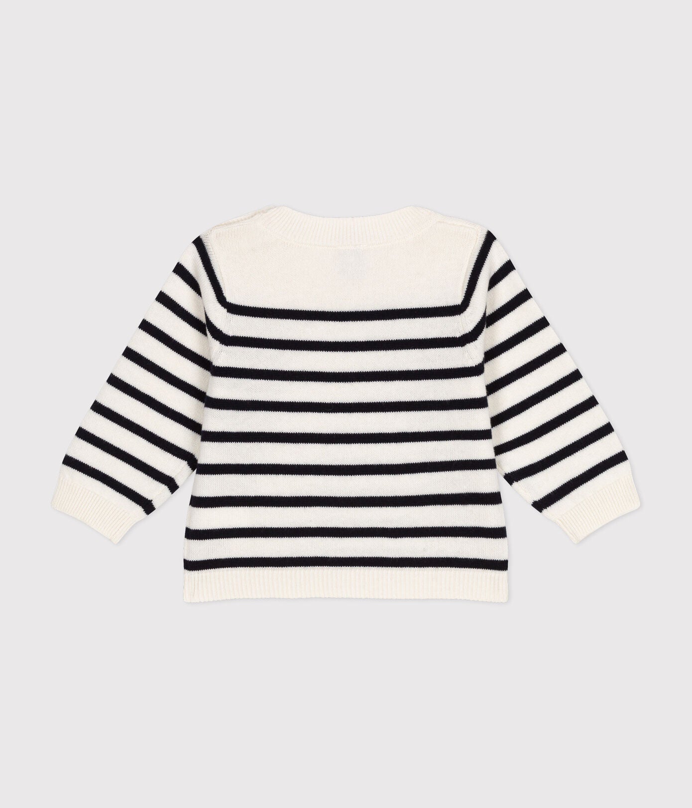 PB-NB037 - Petit Bateau Baby wool and cotton knitted sweater