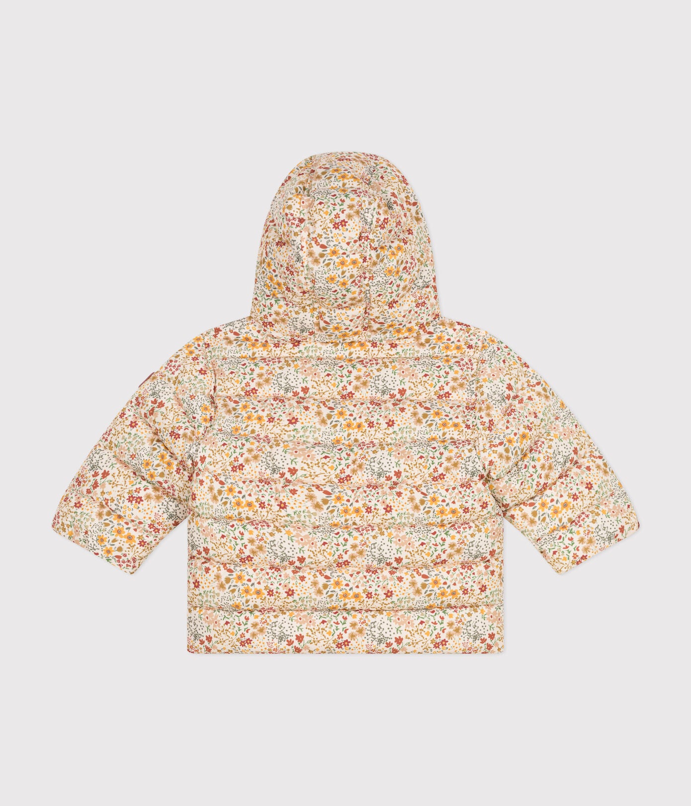 PB-NG010 - Petit Bateau Baby Hooded Floral Print Puffer Jacket
