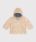 PB-NG010 - Petit Bateau Baby Hooded Floral Print Puffer Jacket